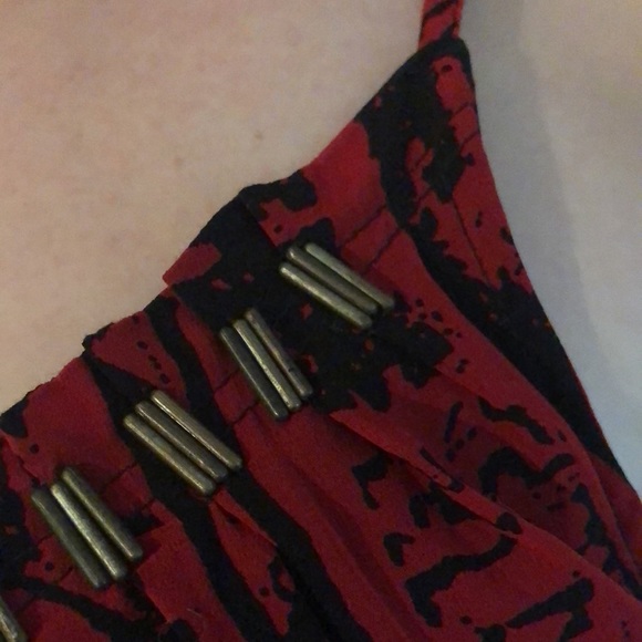 Ectoe patterned spaghetti strap dress large - Picture 5 of 9